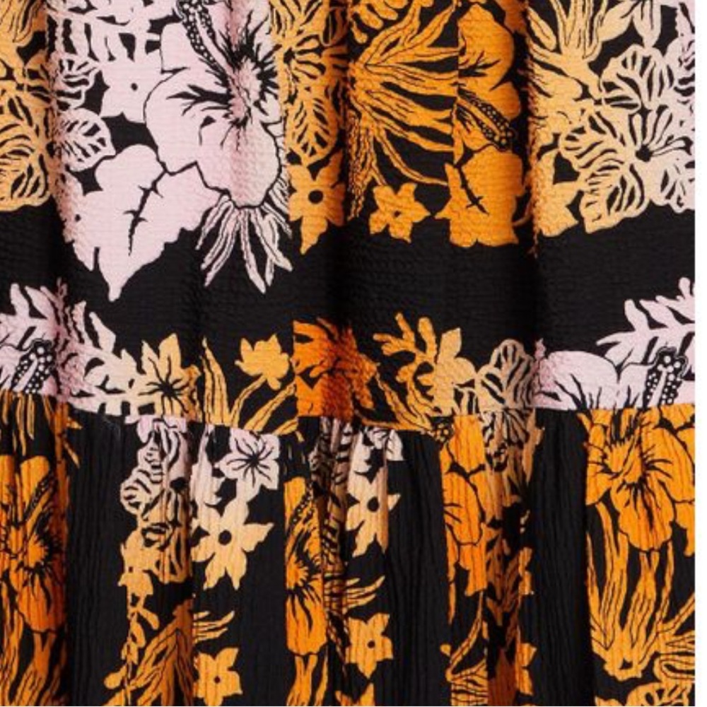 Sandro Floral Midi Skirt NWT Flowy Bohemian Luxury Size EU 40 US M/8Cotton Blend - Picture 5 of 9